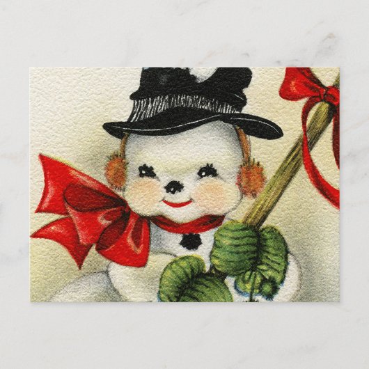 Snowman 004 postkarte (Vorderseite)