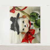 Snowman 004 wandteppich (Vorderseite)