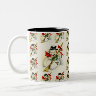 Snowman 009 zweifarbige tasse