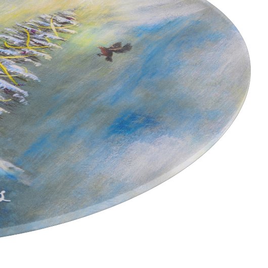 Snowman 12" Round Schneidebrett (Ecke)