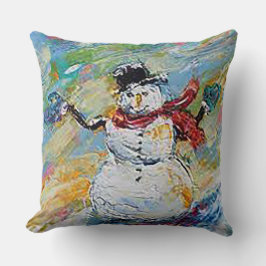 Snowman 20" x 20" Weihnachtsschneewolf Kissen