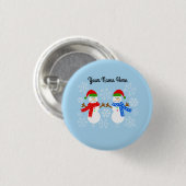 Snowman #3 Button (Vorne & Hinten)