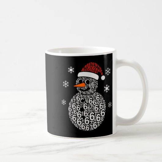 Snowman 67 Six Seven 6 7 Meme Christmas Funny Boy Kaffeetasse (Rechts)