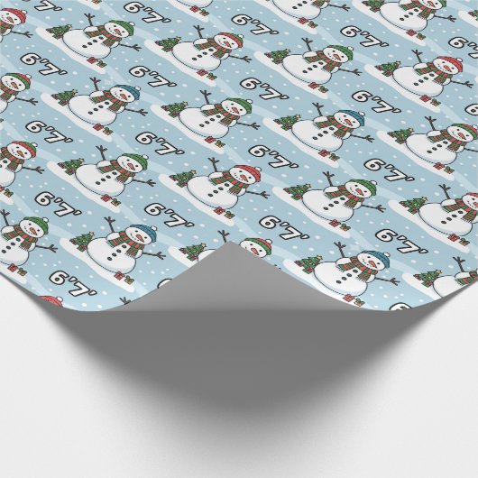 Snowman 6-7 Meme Christmas Geschenkpapier (Ecke)