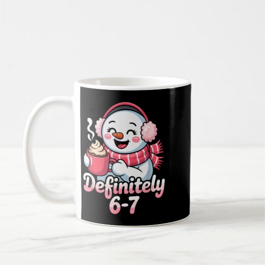 Snowman 6 7 Six Seven Meme Christmas Women Men Kid Kaffeetasse (Links)