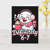Snowman 6 7 Six Seven Meme Christmas Women Men Kid Karte (Gelbe Blume)