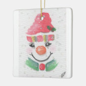 Snowman abstrakt keramikornament (Links)