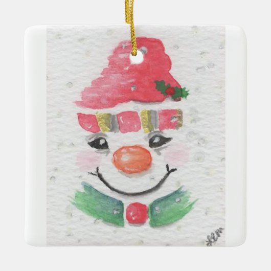 Snowman abstrakt keramikornament (Vorderseite)