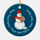 Snowman Accountant Keramik Ornament (Vorne)