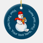 Snowman Accountant Keramik Ornament (Hinten)
