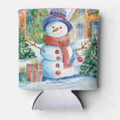 Snowman Add Name Weihnachtsgeschenk Dosenkühler (Vorderseite)
