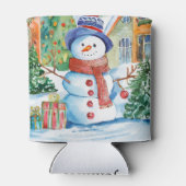 Snowman Add Name Weihnachtsgeschenk Dosenkühler (Rückseite)
