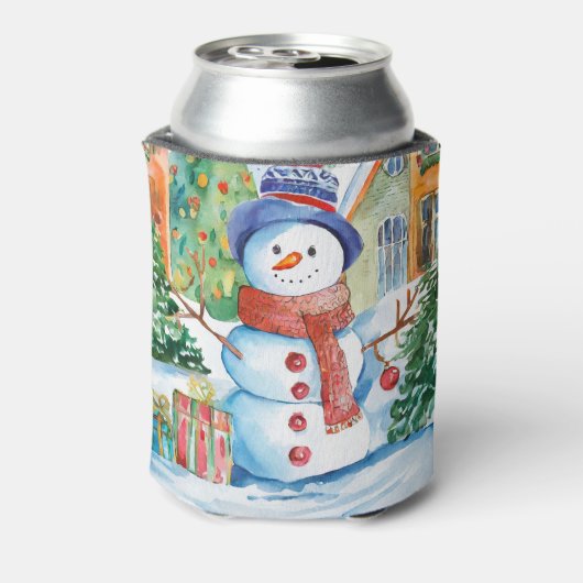 Snowman Add Name Weihnachtsgeschenk Dosenkühler (Kanne Rückseite)