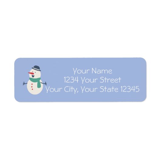Snowman Address Label (Vorne)
