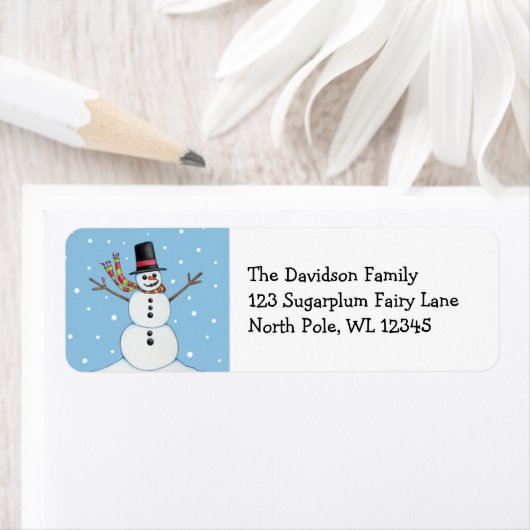 Snowman Address Label (Insitu)