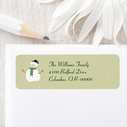 Snowman Address Label (Insitu)