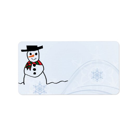 Snowman Address Label Adressaufkleber (Vorne)