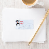 Snowman Address Label Adressaufkleber (Insitu)