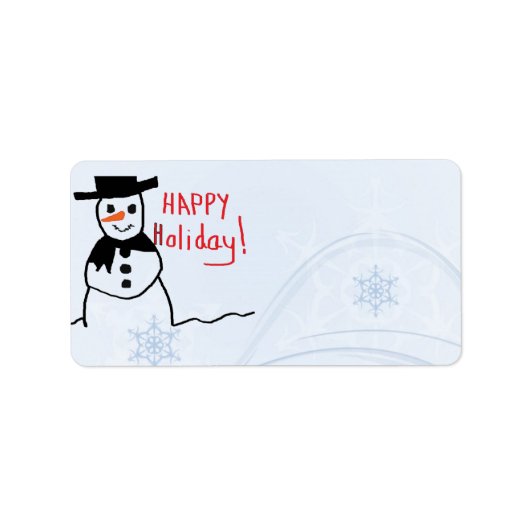 Snowman Address Label Adressaufkleber (Vorne)