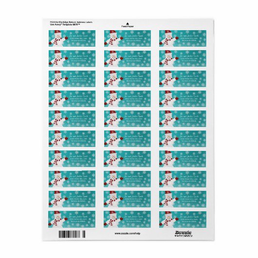 Snowman Address Labels (Vorne)