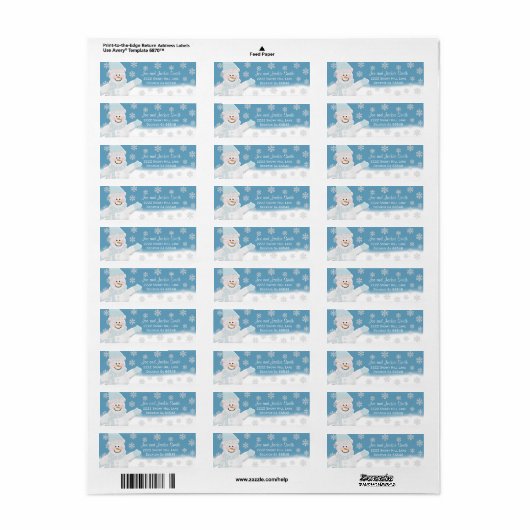 Snowman Address Labels (Vorne)
