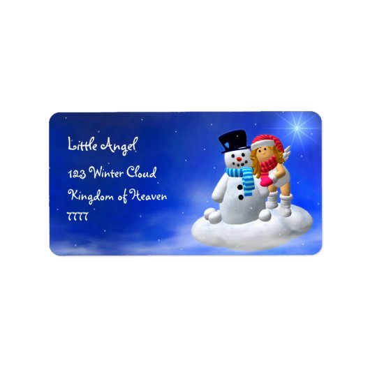 Snowman Address Labels Adressaufkleber (Vorne)