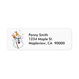 Snowman Address Labels feiern
