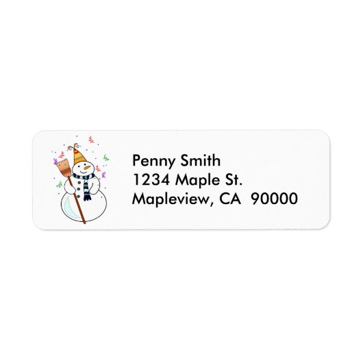 Snowman Address Labels feiern (Vorne)