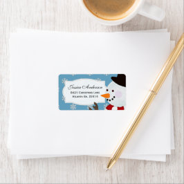 Snowman Address Stickers Adressaufkleber