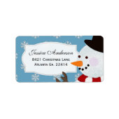 Snowman Address Stickers Adressaufkleber (Vorne)