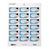 Snowman Address Stickers Adressaufkleber (Vorne)