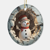 Snowman Adventure Winter Fun Keramik Ornament (Links)
