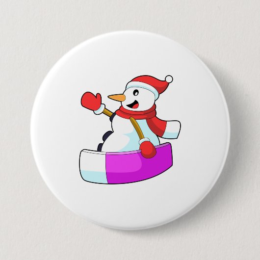 Snowman als Snowboarder mit Sonowboard.PNG Button (Vorderseite)