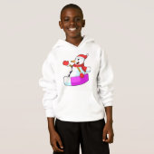 Snowman als Snowboarder mit Sonowboard.PNG Hoodie (Vorne ganz)