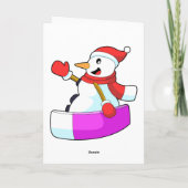 Snowman als Snowboarder mit Sonowboard.PNG Karte (Rückseite)