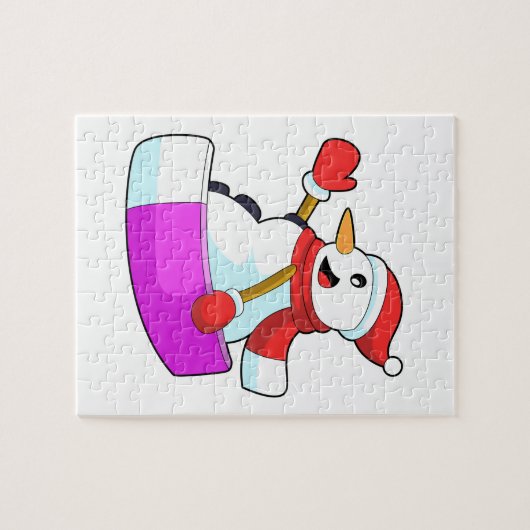 Snowman als Snowboarder mit Sonowboard.PNG Puzzle (Horizontal)