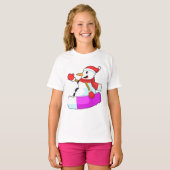 Snowman als Snowboarder mit Sonowboard.PNG T-Shirt (Vorne ganz)
