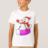 Snowman als Snowboarder mit Sonowboard.PNG T-Shirt (Vorderseite)