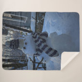 Snowman an meinem Tisch Sherpa Blanket Sherpadecke (Vorderseite (Horizontal))