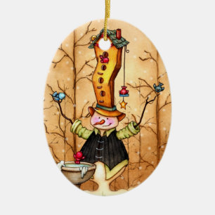 Snowman and Bird Friends Weihnachtsschmuck