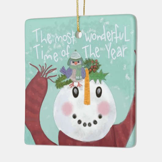 Snowman and Bird Ornament (Links)