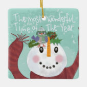 Snowman and Bird Ornament (Vorderseite)