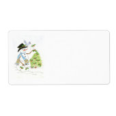 Snowman and Bluebird Address Label (Vorne)
