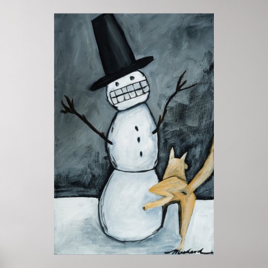 Snowman and dog poster (Vorne)