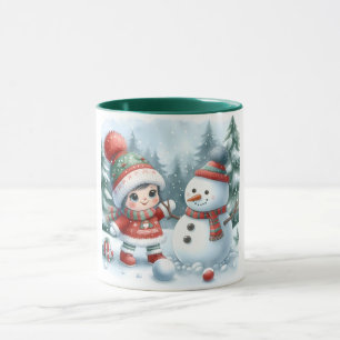 Snowman and Friends Kinder Weihnachten Tasse