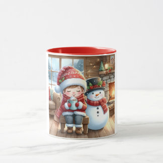 Snowman and Friends Kinder Weihnachten Tasse