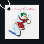 Snowman and Girl Dancers Funny Christmas - Geschen Geschenkanhänger<br><div class="desc">Gift Tags mit Happy Snowman und Girl Dance Tango Weihnachts-Party Spaß Cartoon Zeichnend - oder wählen / Fügen Sie Ihren einzigartigen Text / Name / Farbe - Make Your Special Geschenk Tag - Umgestalten und verschieben oder entfernen und fügen Sie Elemente / Text mit Anpassungs-Tool! Zeichn und Design von MIGNED....</div>