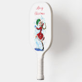 Snowman and Girl Dancing Tango Pickleball Paddle (Links)