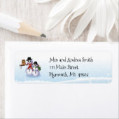 Snowman and Owl Address Label (Insitu)