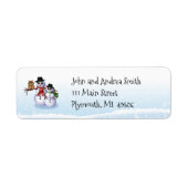 Snowman and Owl Address Label (Vorne)